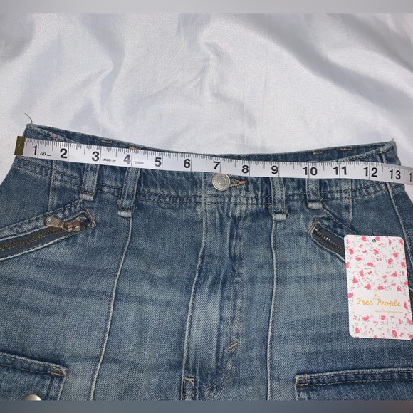 NWT Free People - We The Free Avenue Mini Denim Skirt Size 26 - Picture 7 of 15